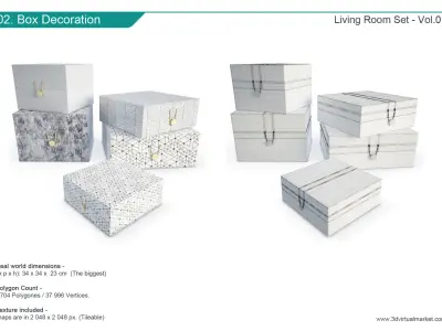 Black Living Room Composition  3D model