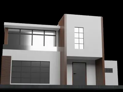 Modern House Free low-poly 3D model