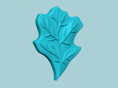 Blackjack Oak Tree Leaf - Molding Artificial EVA Craft 3D print model