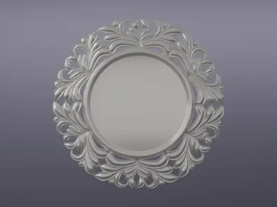 Carved decor for clock vs For any type of frame 3D model