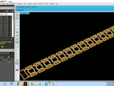 Luxury Diamond Link Bracelet for Men and Women 1349 3D print model