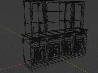 Medieval display cabinet 3D model