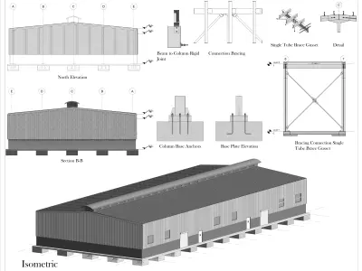 3D Model details for steel structure 3D model