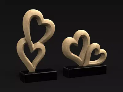 Love heart Free 3D model