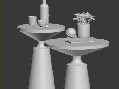 Nicole Coffee Table Set 3D model