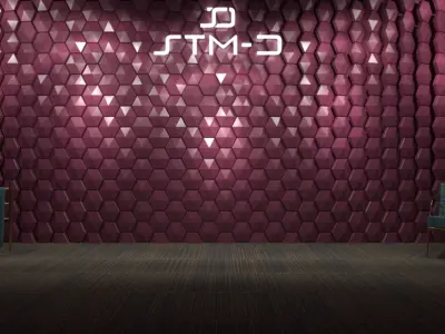 STM-D hexagon wall parametric model 270 Low-poly 3D model