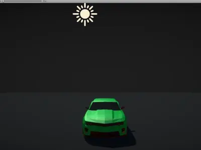 Low poly car chevrolet camaro sports Low-poly 3D model