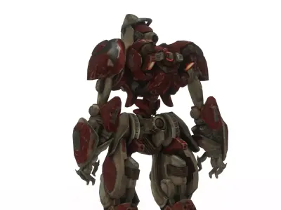 Robotic Soldier Delta  Tactical Recon Droid 3D Model Low-poly 3D model