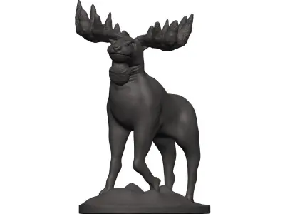 Moose statue 3D model