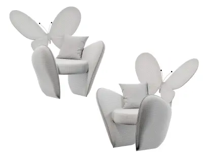Modern light luxury butterfly lounge chair Lounge sofa-cr 3D model