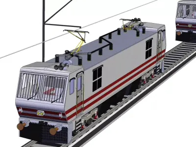 electric locomotive 3D model