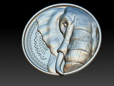 Wall hanging collection     1 an elephant 3D print model