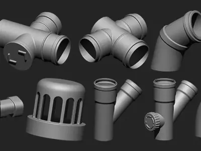 Plumbing Parts IMM Brush Pack 15 in One Vol 5 3D model