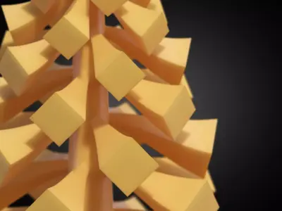 Stylized Christmas Tree Set 07 3D print model