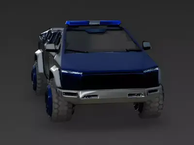 Futuristic Armored Riot Control Vehicle 3D Model Low-poly 3D model