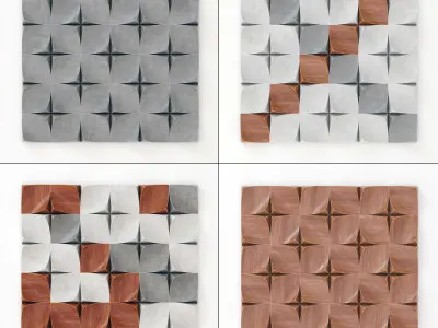 Panel concrete wood sheet angle n1 3D model