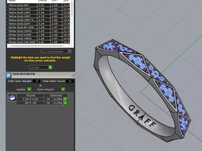 Laurence Graff Signature Faceted Diamond 3D print model