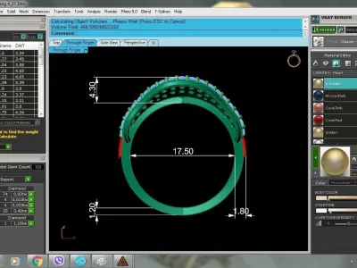 Luxury Emerald Gemstone Diamond Gold Ring 3D Model  1765 3D print model