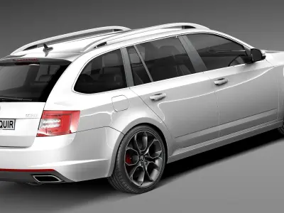 Skoda Octavia RS combi 2014 3D model