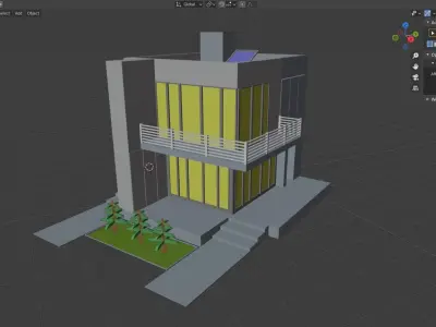 Lopwpoly House 16 Low-poly 3D model