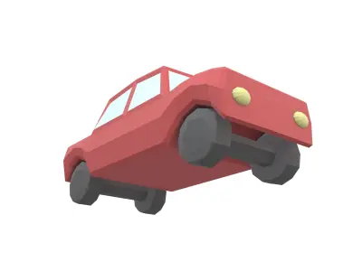Cartoon Car v2 003 Low-poly 3D model