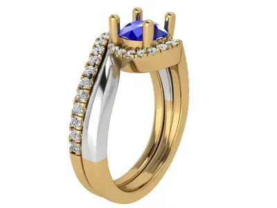 Round Cut Diamond Ring 3654 3D print model