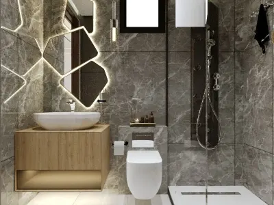 apartment scene with corona render 3D model