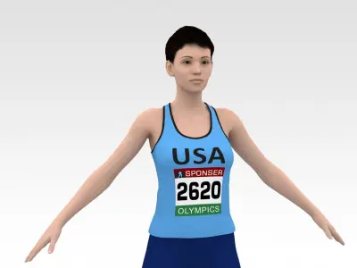 Athlete Runner  3D model purchase