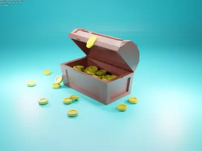 Treasure chest  Free low-poly 3D model