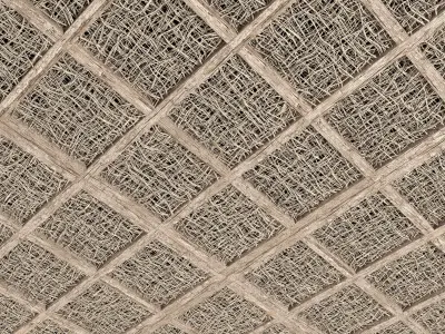 Ceiling white branch decor n1 3D model