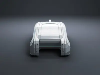 LowPoly Autonomous Vehicle Renault EZ-GO Low-poly 3D model