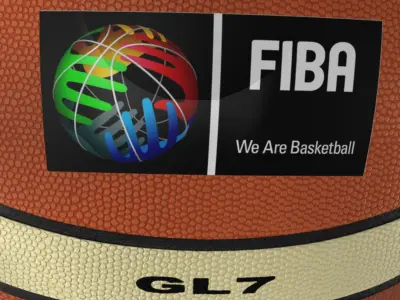 Basketball ball EBA bicolor Low-poly 3D model