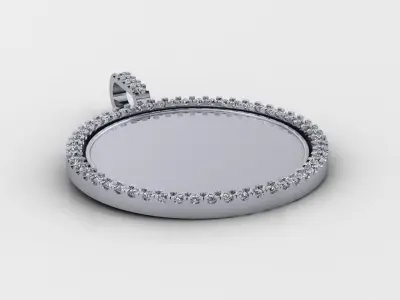 Spinning diamond picture pendant 3D model