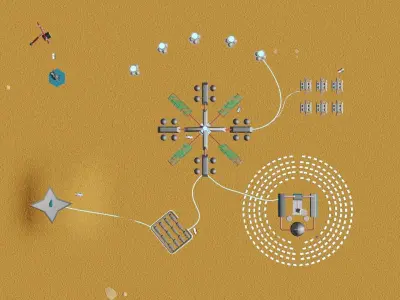 The mars base project  pack  low-poly 3D model Low-poly 3D model