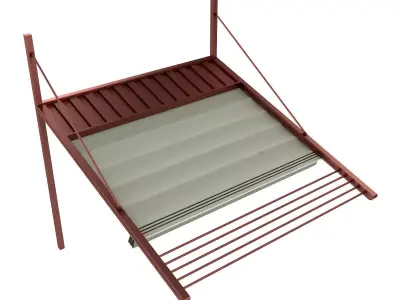 Motorized Pergola 3 antique copper matte 3D model