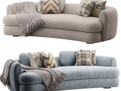 Sennen Curved Sofa 3D model