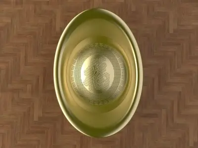 Chinese gold Ing 3D model