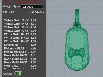 Diamond Bow Baby Charm Jewelry 3D print model