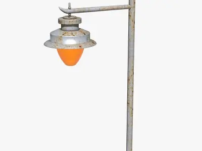 Rusty Street Lantern  Low-poly 3D model