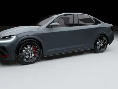 Volkswagen Jetta GLI 2025 Low-poly 3D model