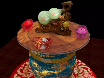 Chinese jade gourd 3D model