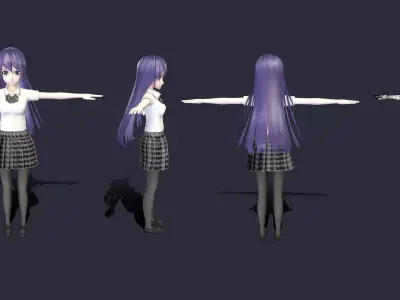 VIASS Girl 3 Low-poly 3D model
