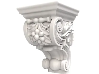Carved corbel for cnc 1 3D model