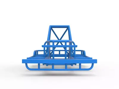 Frame of New Zealand Vintage Stock car Scale 1 to 25 3D print model