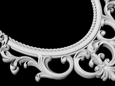 carved mirror 3D model 8
