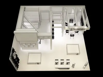 Booth Exhibition Stand a282  3D model