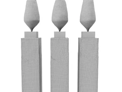 Ceramic vase with pedestal 3D model