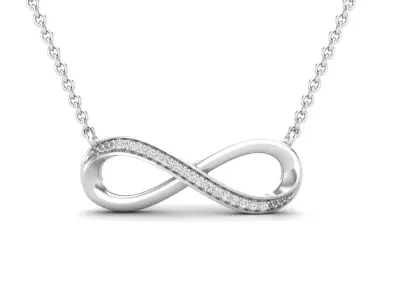 AV 528 Diamond Ladies Infinity Shape Pendant  3D print model