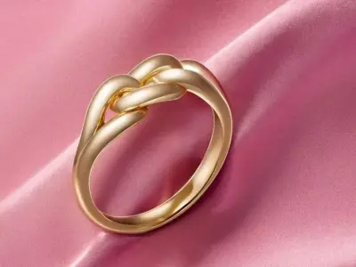 Chain Ring Jewelry Gold 3D print model