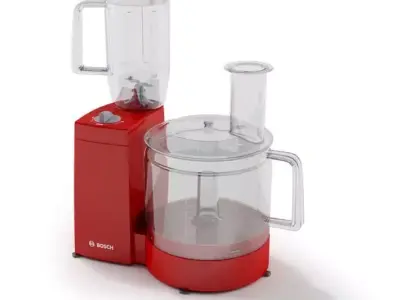 Red Plastic Food Processor 3D model